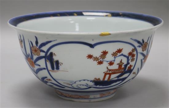 An Arita Imari palette bowl, circa 1700